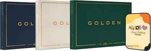 Vista 8 de Golden Jung Kook (BTS) Álbum [3 vers. Álbumes + 1 álbum Weverse ver. Conjunto completo]+Beneficios de preventa + planificador digital inspirado