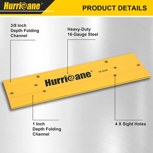 Vista 2 de HURRICANE Herramienta Plegable de 12 Pulgadas, Herramientas de Doblado de Chapa para HVAC, Herramienta Manual Dobladora de Conductos, Formación