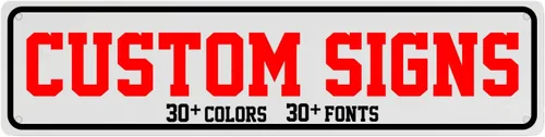 Vista 9 de Letreros personalizados de metal resistentes a la intemperie de 8 x 6 pulgadas, letreros personalizados para letreros de intersección, letreros