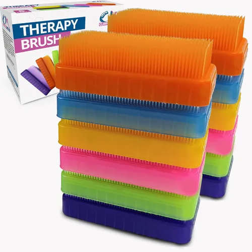 Vista 7 de Wilbarger Method Therapy - Cepillo sensorial de terapia ocupacional y terapresión para calmar, estimular y cepillado sensorial - Usar como parte