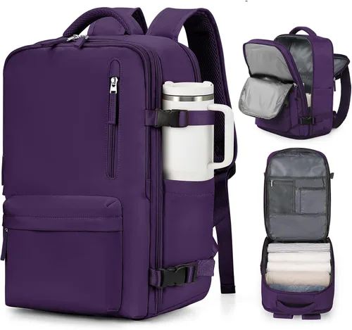 Vista 47 de VGCUB Mochila grande de viaje para trabajo, negocios, mochila para computadora portátil aprobada para vuelo, para mujeres y hombres, mochila
