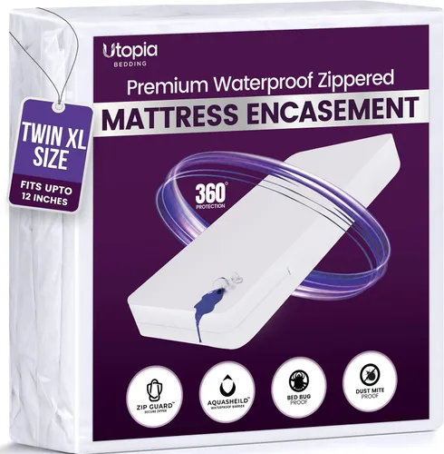 Vista 30 de Protector de colchón impermeable con cremallera, tamaño individual