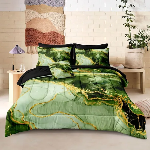 Vista 16 de Juego de edredón de sol y luna negro, juego de ropa de cama boho, ropa de cama de galaxia celestial y espacio estrellado, edredón mandala exótico
