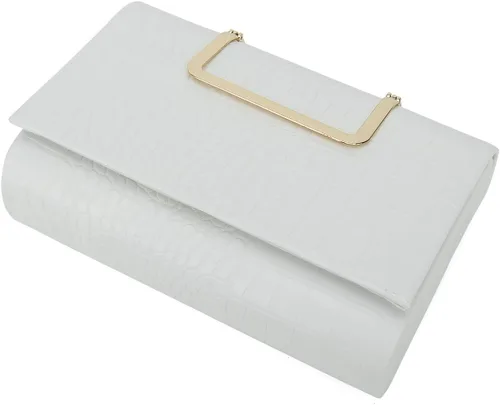 Vista 7 de CHARMING TAILOR Bolso de mano pequeño con estampado de cocodrilo de poliuretano, bolso de mano para mujer