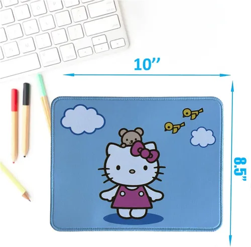 Vista 5 de Alfombrilla de mouse de Hello Kitty, accesorios de escritorio, cosas de Hello Kitty, alfombrillas de mouse Kawaii para escritorio, computadora, Rosa