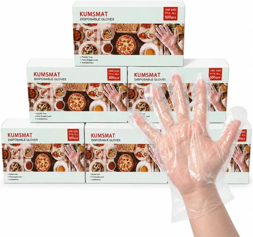 Vista 10 de Guantes desechables para manipulación y preparación de alimentos 500 unidades (paquete de 1)