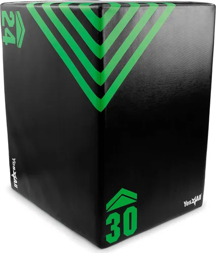 Vista 9 de Yes4All 3 in 1 Foam Plyometric Jump Box for Training & Conditioning - Plyo Jump Box for Fitness Workout Exercise B. 20" x 18" x 16" - 27 lbs