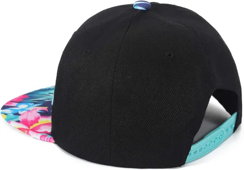 Vista 7 de ZLYC - Gorra de béisbol para mujer con impresión Tropical Floral neón con palabra Bordada - Snapback