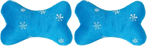 Vista 4 de Zanies Peluche Blizzard Bones - Juguete para perro, pequeño, azul