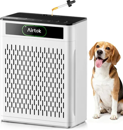 Vista 10 de Airtok AP3001 - Purificadores de aire para el hogar, habitación grande de hasta 1848 pies cuadrados, purificador de aire HEPA para dormitorio, Negro