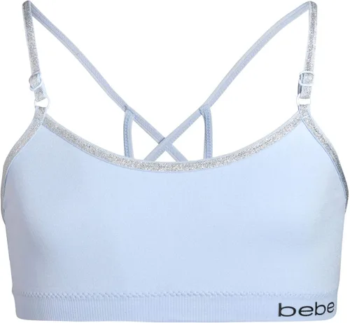 Vista 4 de bebe Sujetador deportivo de entrenamiento sin costuras para niña con almohadillas extraíbles paquete de 4
