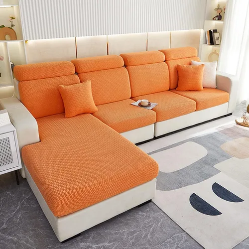 Vista 8 de Fundas elásticas para asiento de sofá, en forma de L, fundas de sofá seccionales, fundas de cojín lavables para sofá