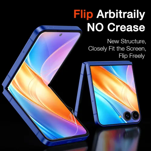 Vista 4 de LK 3 Pack for Samsung Galaxy Z Flip 8/ Flip 7 Screen Protector Not Glass Support Fingerprint Unlock Bubble Free, with Easy Installation Tool, 3D