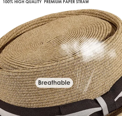 Vista 2 de Sombreros de verano para hombres y mujeres con banda de grogrén