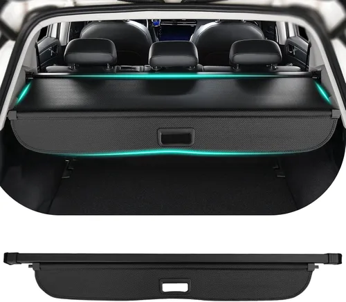 Vista 16 de Cubierta de carga para automóvil compatible con Toyota RAV4 2018 2017 2016 2015 2014 2013 SUV Accesorios, cubierta de maletero retráctil para RAV4