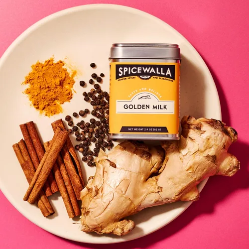 Vista 2 de Spicewalla Leche dorada en polvo - Canela, jengibre, cúrcuma bebida té o mezcla de café con leche