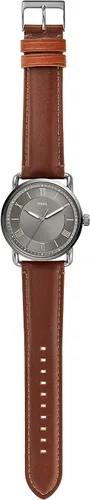 Vista 4 de Fossil Copeland - Reloj de cuarzo de acero inoxidable con correa de piel para hombre.