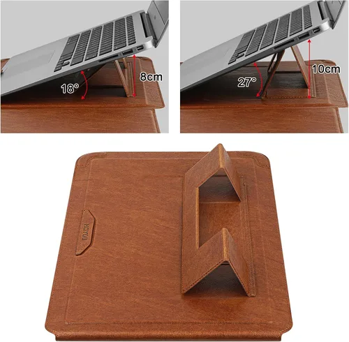 Vista 4 de HoYiXi Funda para laptop de 13.3 pulgadas con soporte, compatible con MacBook Neo 2026/MacBook Air/Pro 13 (M4/M3/M2/M1 2020-2025), Surface Pro 8