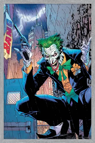 Vista 16 de Trends International DC Comics - Póster de pared de The Joker - Bang, 14.725 x 22.375 pulgadas, versión enmarcada de madera de granero Versión