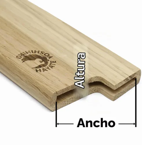Vista 3 de Yoshihiro Protector magnético de hoja de madera de roble Saya para cuchillo Gyuto 8.25 IN (8.268 in)