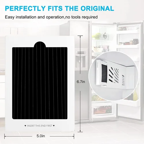 Vista 2 de SEISSO Filtro de aire de repuesto para refrigerador compatible con Frigidaire PAULTRA Pure Air Ultra 242047801, 242047804, 241754002, 241791601