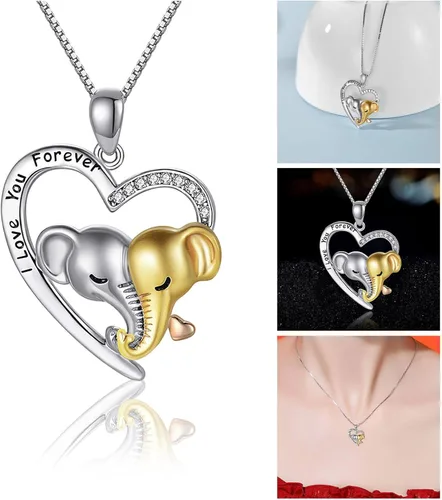 Vista 3 de ZYooch - Dije con la palabra Mom grabada para mujer collar de compromiso de diamantes de imitación joyas para regalar