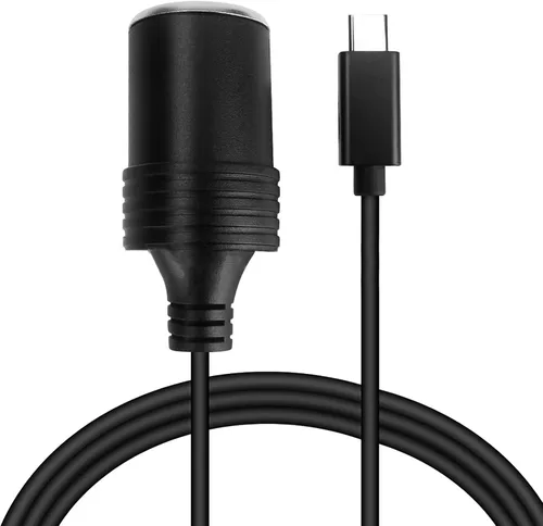 Vista 3 de TECKEEN USB a 12V enchufe de encendedor de cigarrillos de coche, adaptador de cable de alimentación para Dash Cam, GPS, tiras de luz LED para coche