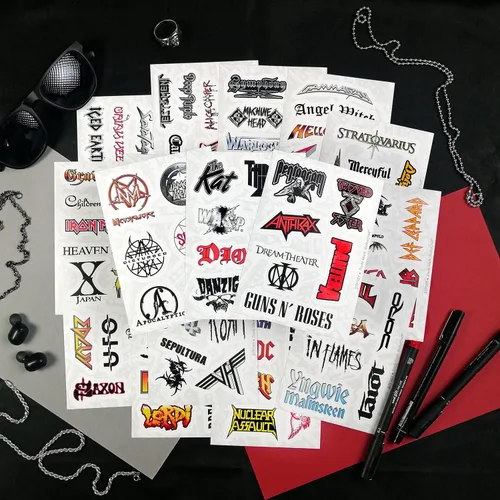 Vista 9 de BulbaCraft 100 piezas de calcomanías de banda de heavy metal, calcomanías de rock, regalos de heavy metal para hombres y mujeres, calcomanías