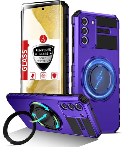 Vista 67 de Funda magnética para Samsung Galaxy Note 20 Ultra compatible con carga inalámbrica MagSafe, con 1 protector de pantalla, anillo de soporte integrado