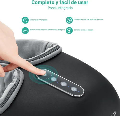 Vista 4 de Medcursor - Máquina masajeadora de pies con calor, masaje de pies proporciona alivio para músculos cansados y plantares, terapia de amasado