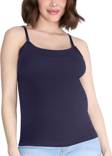 Vista 9 de Motherhood Maternity Camiseta sin mangas de lactancia con clip para mujer con correas ajustables y brasier integrado para lactancia materna
