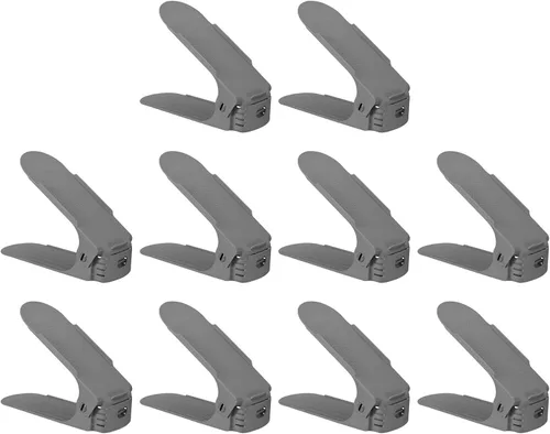 Vista 6 de MECCANIXITY Organizador de ranuras para zapatos, 10.039 x 3.740 x 7.874 in, ajustable, de doble capa, ahorro de espacio, organizador para armario