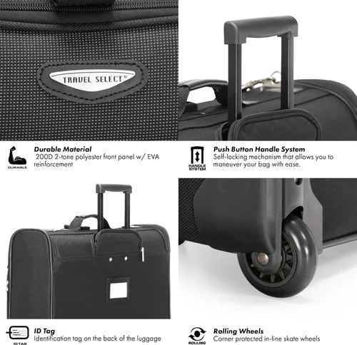 Vista 6 de Travel Select - Equipaje Amsterdam, vertical y expandible con ruedas, Gris