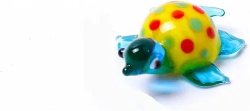Vista 11 de Figuras de tortuga de vidrio soplado a mano, mini exquisita estatua de animal para decoración del hogar, paisajismo de acuarios, colección