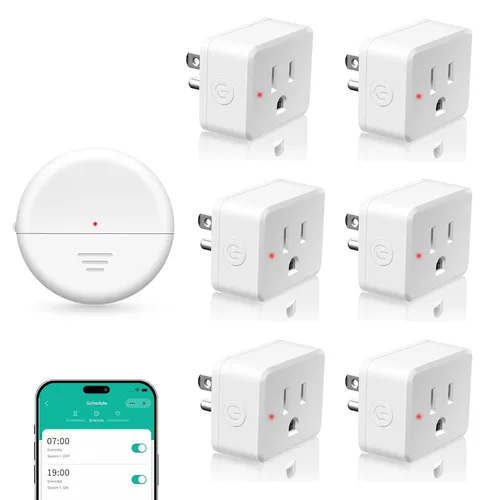 Vista 109 de NineLeaf - Enchufe de salida de control remoto, interruptor de luz de encendido y apagado inalámbrico desmontable 500FT Light Plug Decorator