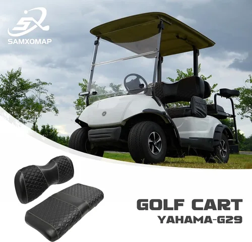 Vista 3 de Fundas de asiento delantero para carrito de golf para Yamaha Drive 2007-2016/Drive 2 2017+ Cojín de asiento universal OEM delantero, fundas de Negro