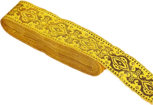 Vista 8 de MSCFTFB Diseños étnicos - Cinta jacquard tejida con flecos para accesorios de ropa, correas de adorno, cinturones, collares, manualidades, ancho