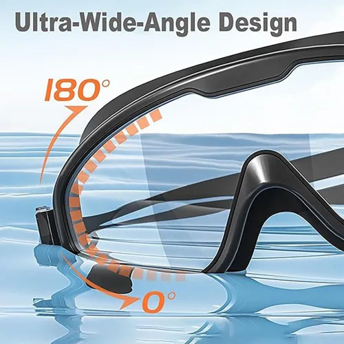 Vista 3 de Gafas cósmicas, gafas de natación con marco grande HD para niños, impermeables y antivaho