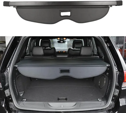 Vista 9 de Cubierta de carga para Jeep Grand Cherokee (2 filas; WL) 4XE Accesorios 2022-2025 2026 Cubierta de seguridad para maletero trasera negra