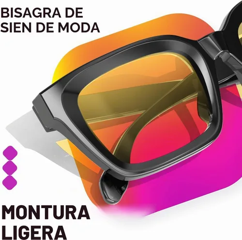 Vista 2 de VISOONE Blue Light Blocking Glasses Men Women Vintage Square Eyeglasses Negro