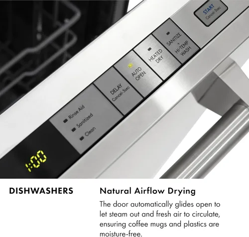 Vista 7 de ZLINE - Lavavajillas de 24 pulgadas con control táctil en bronce aceitado con bañera de acero inoxidable (DWMT-ORB-24)