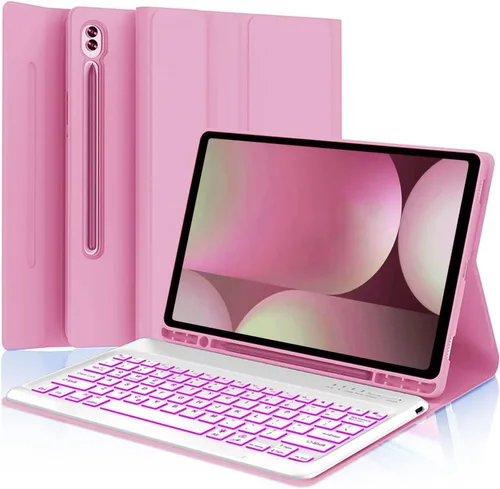 Vista 19 de Funda para teclado para Samsung Galaxy Tab S6 Lite de 10.4 pulgadas 2024 2022/2020 SM-P610/P613/P615/P619, funda para teclado Bluetooth inalámbrico