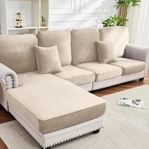 Vista 84 de Funda para Sofá de Terciopelo Elástico Funda de Cojín de Sofá 1 Pieza - Funda Elástica Lavable para Asiento o Respaldo, Fundas de Asiento para Sofás