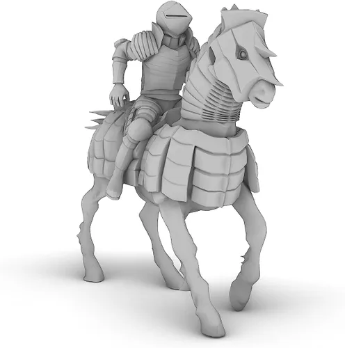 Vista 2 de Human Cavalier 3 Jousting Base Tabletop DND Gaming Miniature