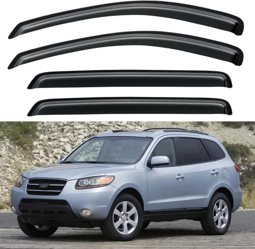 Vista 53 de YQAUTEC - Viseras para ventana, protectores contra la lluvia, compatibles con Subaru WRX 2015-2021, deflectores de viento para ventanas, viseras