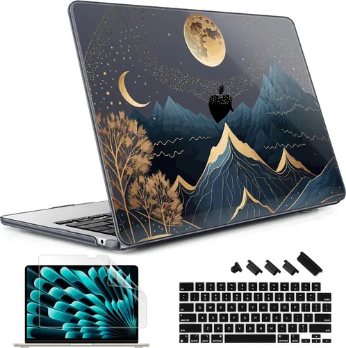 Vista 28 de May Chen Funda rígida de plástico para MacBook Air de 13.6 pulgadas 2026 2025 2024-2022 M5 A3449 M4 A3240 M3 A3113 M2 A2681, carcasa rígida