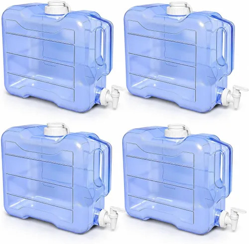 Vista 11 de Botella dispensadora de agua para nevera con espita a prueba de fugas y mango práctico, dispensador de bebidas de plástico reutilizable, jarra