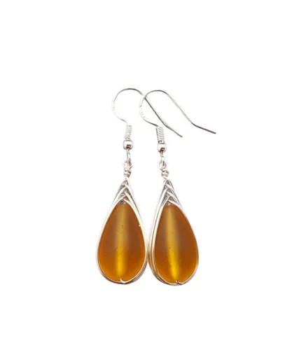 Vista 40 de Yinahawaii Handmade Sea Glass Earrings, Hawaiian Jewelry, Wire Braided Earrings Teardrop Earrings, Beach Jewelry Sea Glass Jewelry For Women Cobalt
