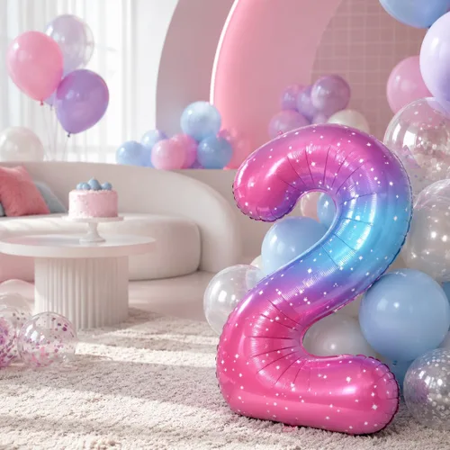 Vista 167 de Globo negro del número 0 para niñas y niños, 40 pulgadas, grande, número 0-9, de papel de aluminio, de Mylar para helio, juego de globos digitales