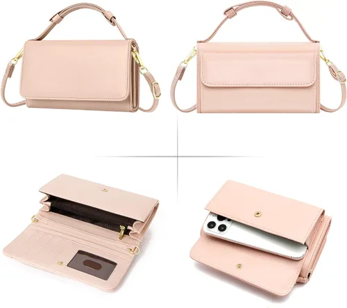 Vista 2 de GEEAD Bolsos cruzados pequeños de moda para mujer con ranuras para tarjetas, cuero sintético para mujer